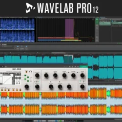 Capture d'écran de Wavelab Pro 12 en session de Mastering lors d'une formation Wavelab.