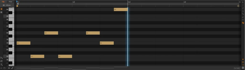 Mode pas à pas et édition des expressions dans Bitwig Studio 6