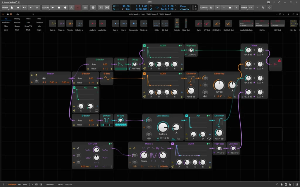 Cours Bitwig Studio – The Grid système modulaire